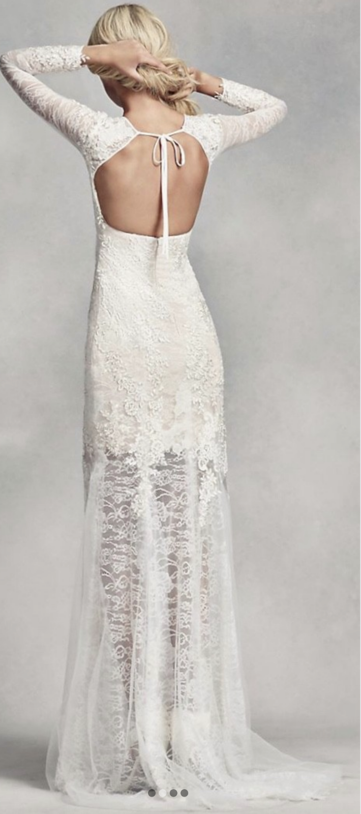 white by vera wang corded lace wedding dress